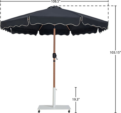Amalfi - Aluminum Patio Umbrella - White Base / Light Brown Pole