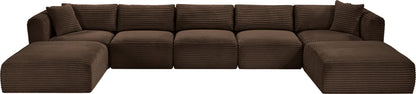 Shaggy - 7 Piece Modular Sectional With 2 Ottomans