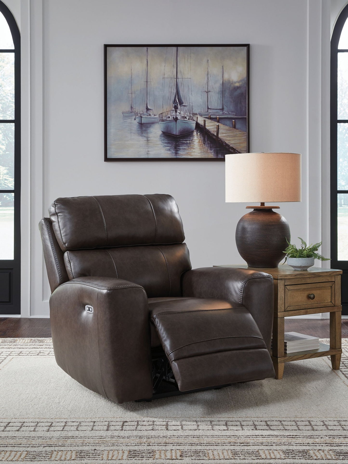 Crossplex - Power Recliner / Adjustable Headrest - Smoke