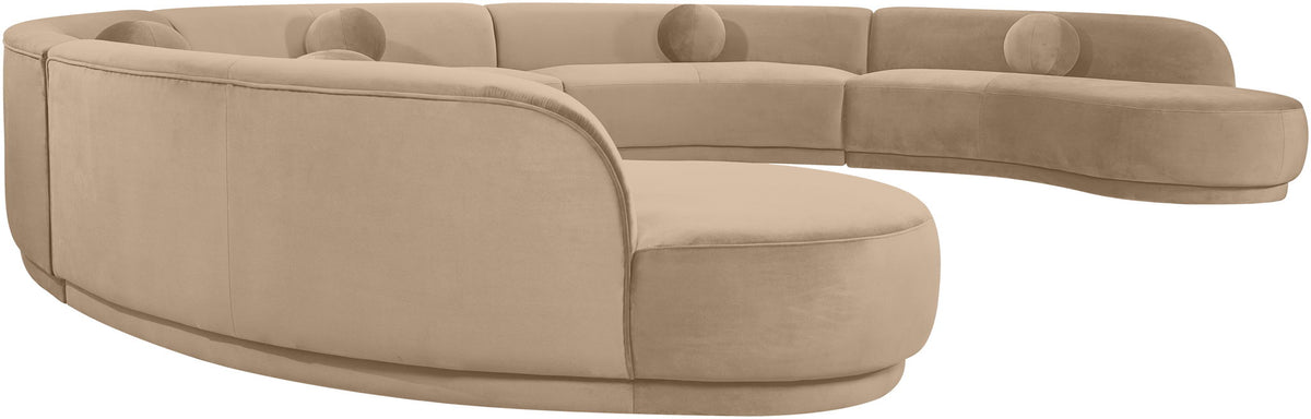 Avra - 192" Velvet Performance Fabric Upholstered Sectional
