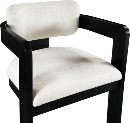 Sacha - Linen Dining Chair With Black Base (Set of 2)