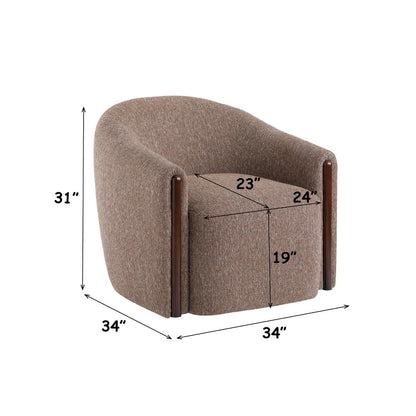 Ballona - Accent Chair With Swivel - Brown Chenille