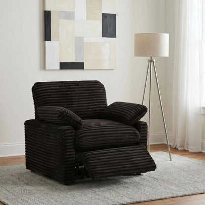 Collins Upholstered Power Recliner Chair Chocolate Brown