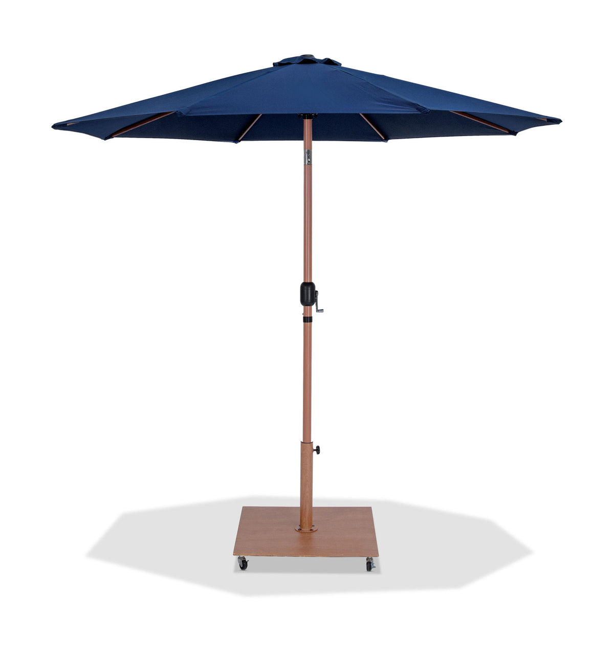 Fiji - Aluminum Patio Umbrella With Square Teak Base