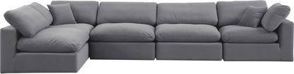 Comfy - 5 Piece Velvet Modular Sectional