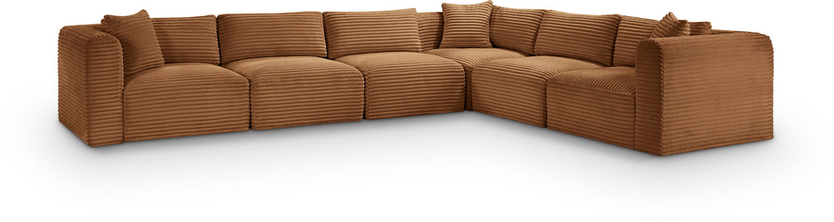 Shaggy - Fabric 6 Piece Modular Corner Sectional