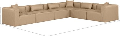 Cube - 6 Piece Modular Corner Sectional - Tan