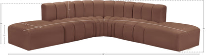 Arc - Faux Leather 6 Piece Corner Modular Sofa