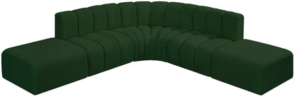 Arc - Boucle Fabric 6 Piece Corner Modular Sofa