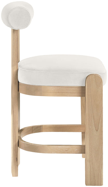 Arienzo - Velvet Performance Fabric Upholstered Counter Stool (Set of 2)