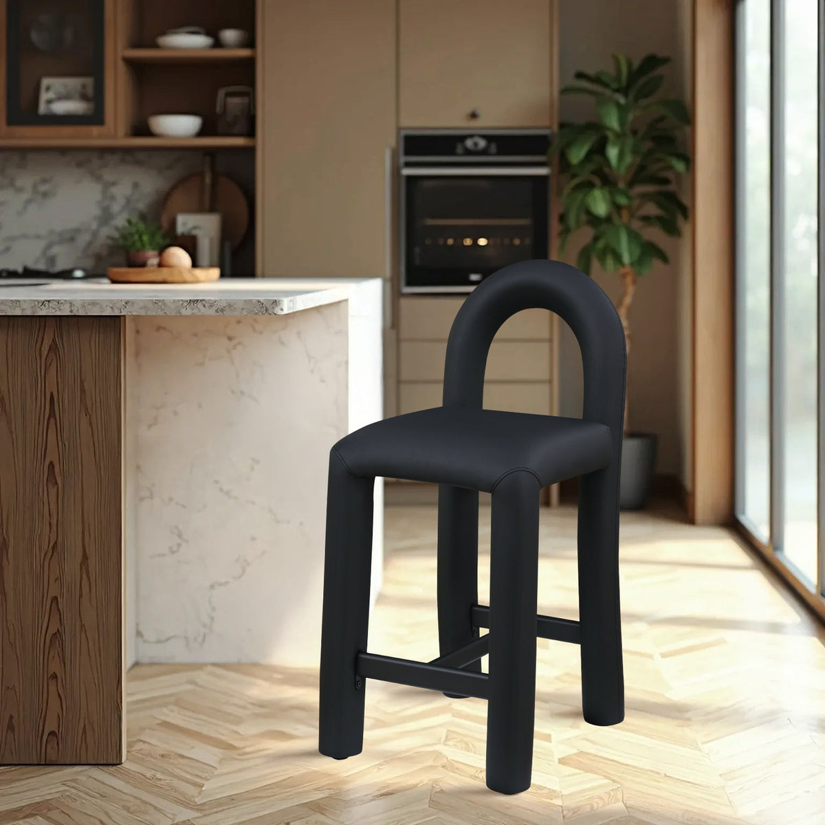 Amari - Faux Leather Stool