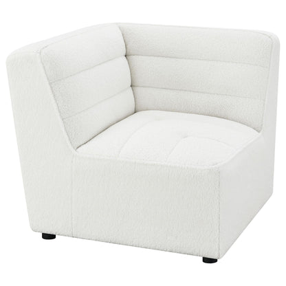 Sunny Upholstered Corner Chair Ivory Sherpa