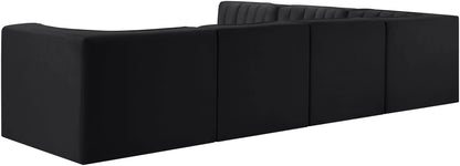 Rummi - Velvet Performance Fabric Upholstered 6 Piece Modular Sectional