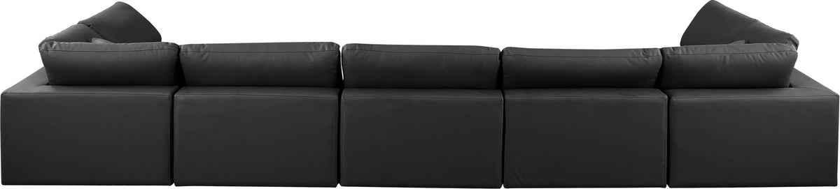 Comfy - 7 Piece Faux Leather Modular Armless Sectional