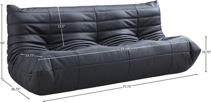 Relax - Vegan Leather 77.75" Upholstered Sofa