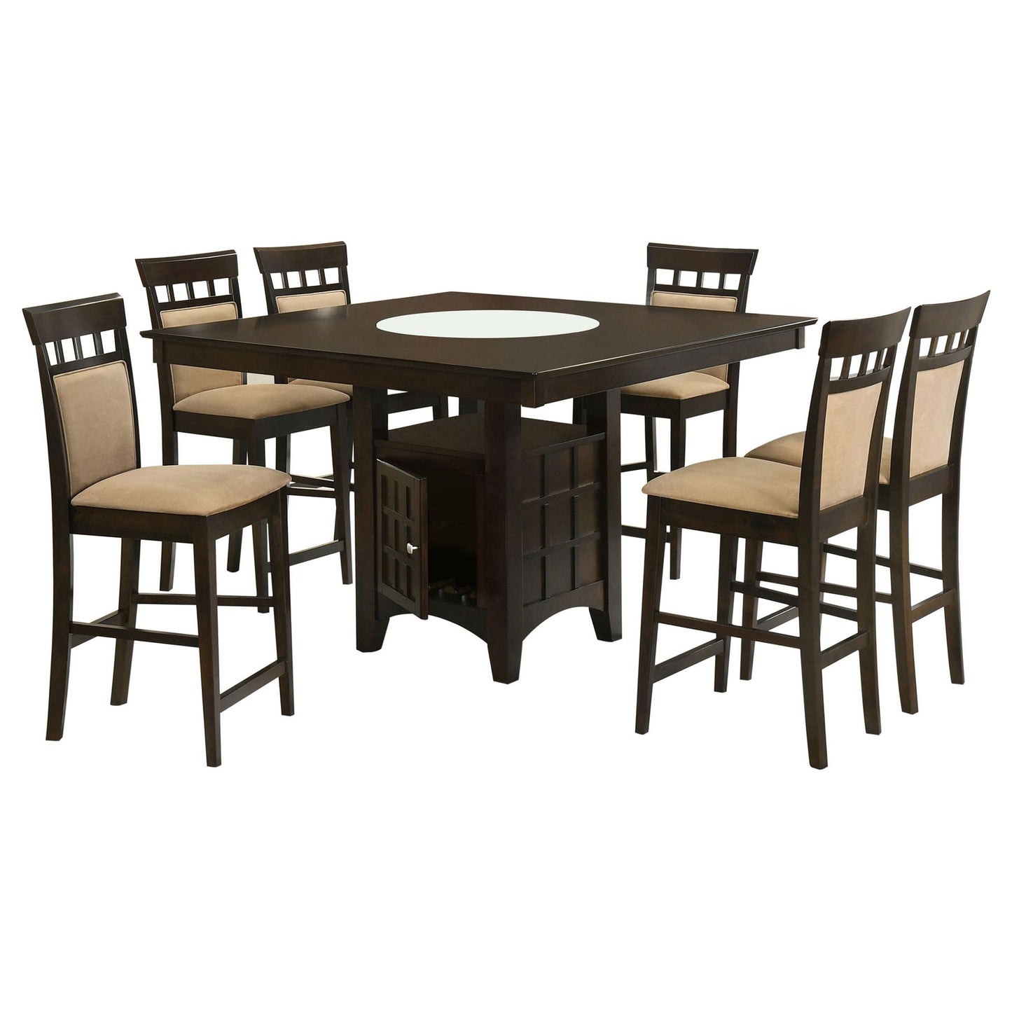 Gabriel 7-piece Square Counter Height Dining Set Cappuccino