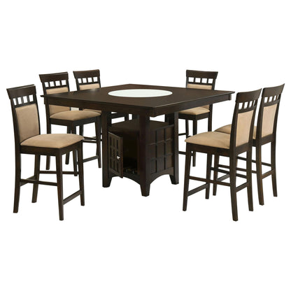 Gabriel 7-piece Square Counter Height Dining Set Cappuccino