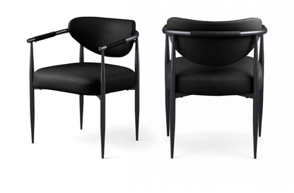 Virella - faux Leather Upholstered Dining Chair (Set of 2) - Black Base