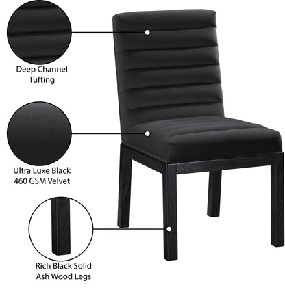 Evelyn - Dining Chair With Black Legs