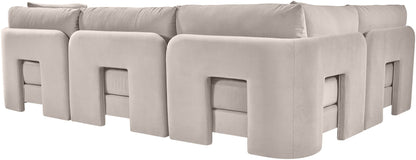 Hammond - Velvet Performance Fabric Upholstered 4 Piece Sectional