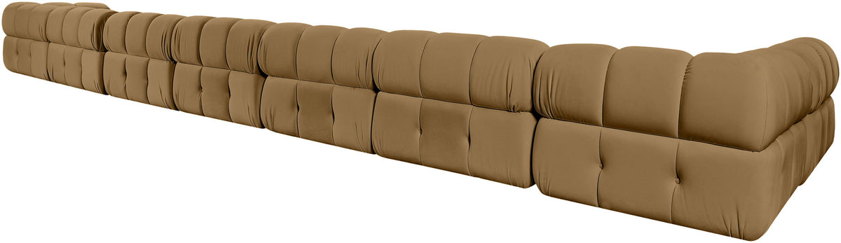 Orin - Velvet Performance Fabric Upholstered 8 Piece L-Shaped Sectional