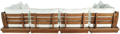 Mirella - 6 Piece Water Resistant Fabric Upholstered Outdoor Patio Modular Sectional