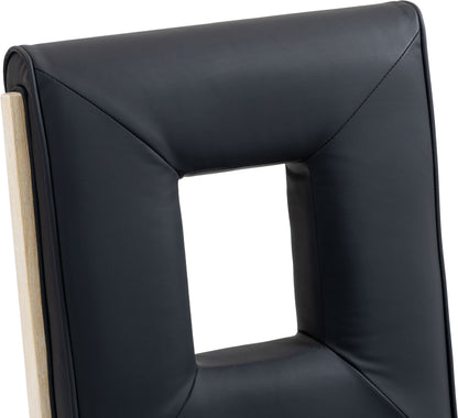 Gwendolyn - Faux Leather Dining Side Chair With Natural Frame (Set of 2)