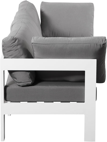 Nizuc - Outdoor Patio 3 Seat Modular Sofa With White Frame
