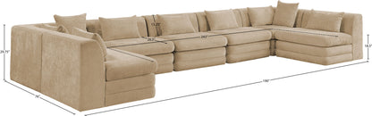 Stellar - 7 Piece Chenille Fabric Upholstered Modular Sectional