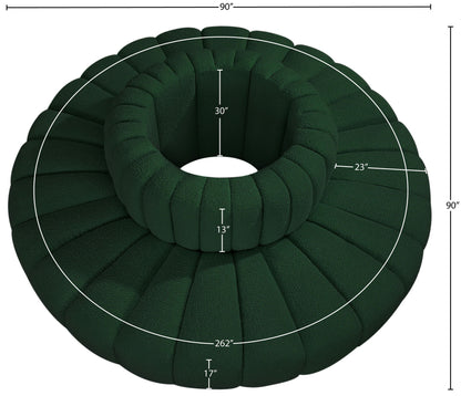 Arc - Boucle Fabric 8 Piece Round Modular Sofa