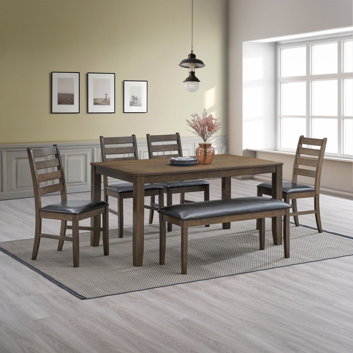 Damica - Bench - Brown / Walnut