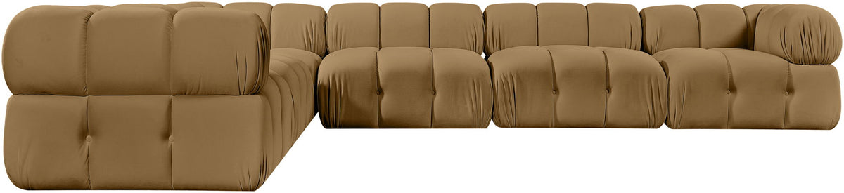 Orin - L-Shaped Velvet 6 Piece Modular Sectional