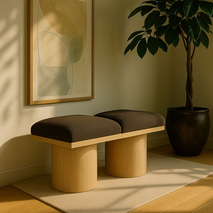 Pavilion - 2 Piece Modular Bench With Natural Base