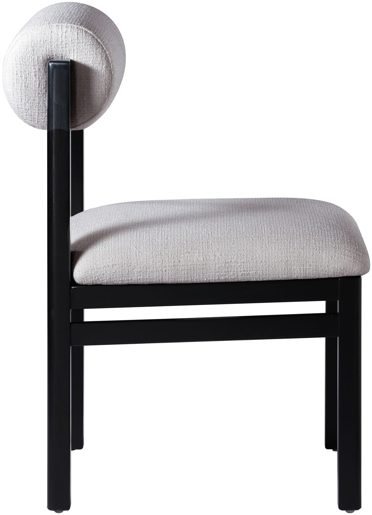 Roundhill - Fabric Dining Chair (Set of 2) - Black Frame