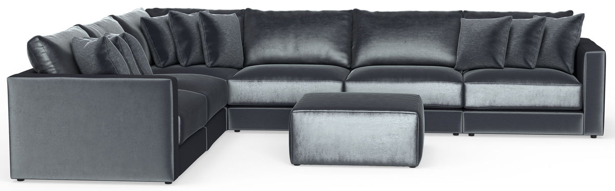 Remington - Modular Sofa And Cocktail Ottoman - Slate