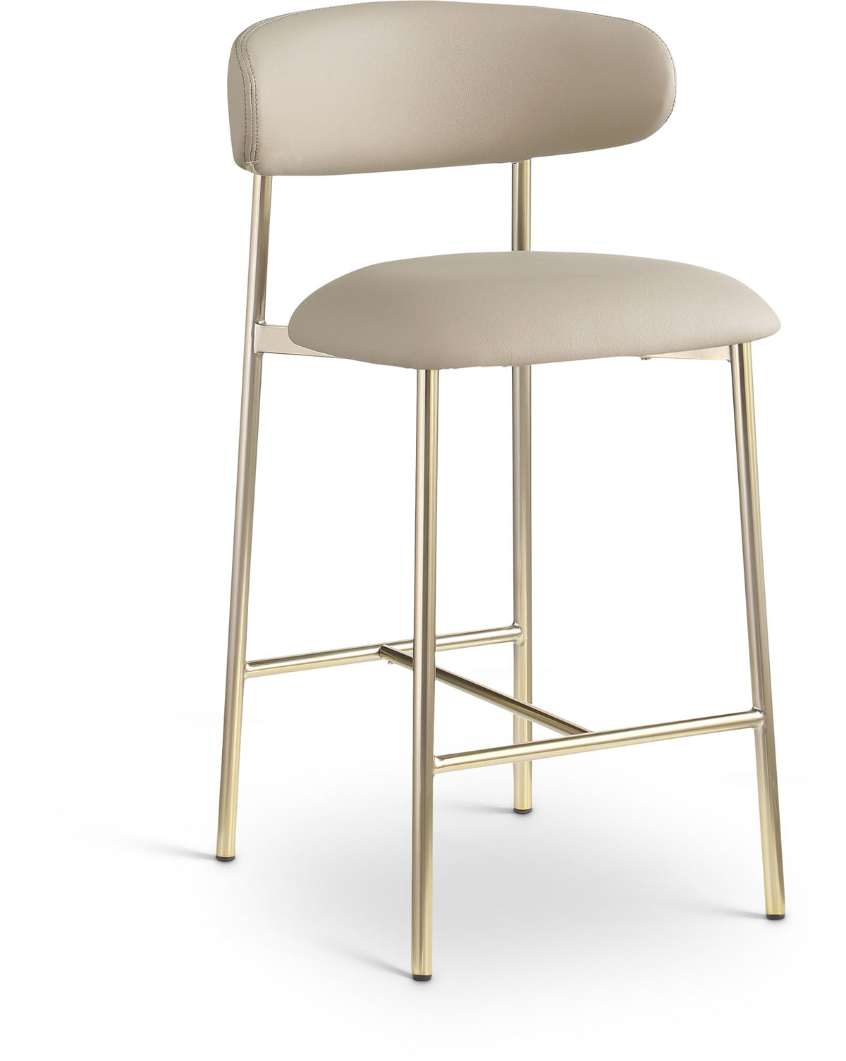 Lupita - Counter Stool With Brushed Gold Frame (Set of 2)