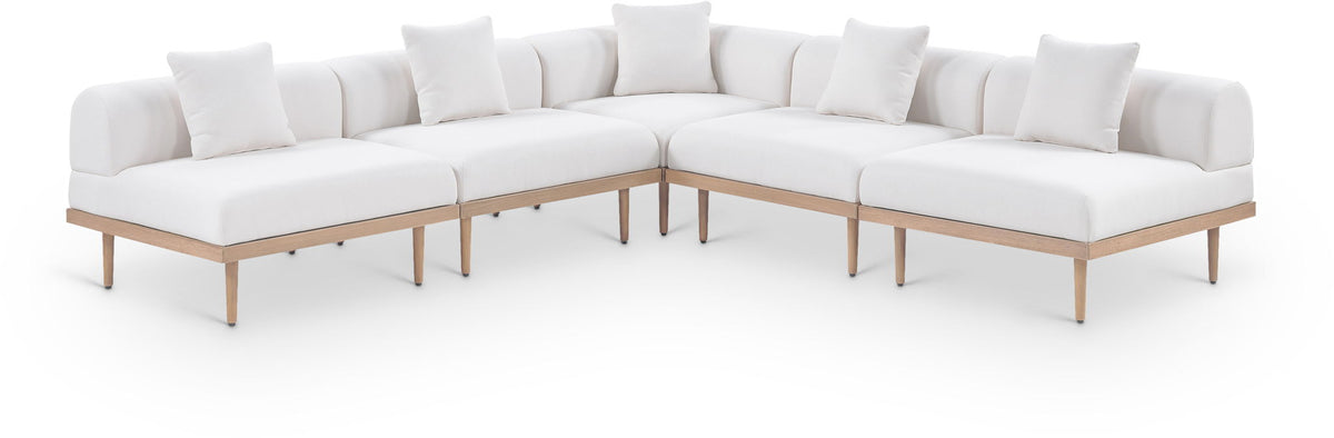 Laguna - 5 Piece 106.5" Upholstered Outdoor Patio Modular Sectional