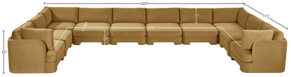 Hammond - Velvet Performance Fabric Upholstered 10 Piece Sectional