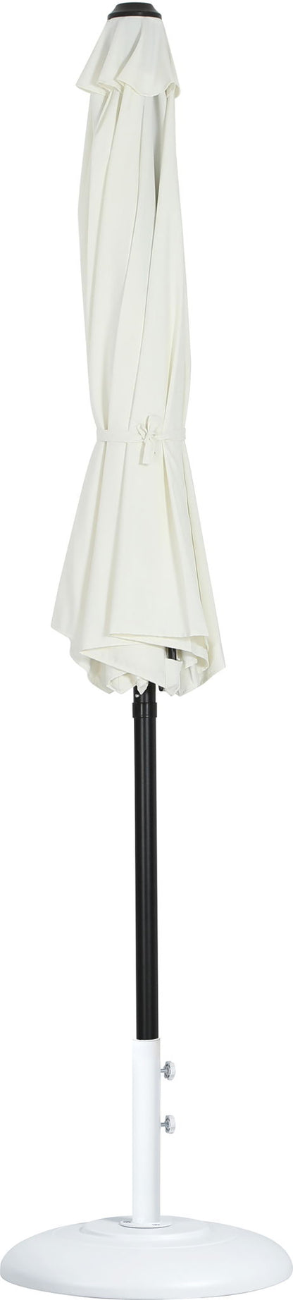 Fiji - Aluminum Patio Umbrella With Round White And Black Base