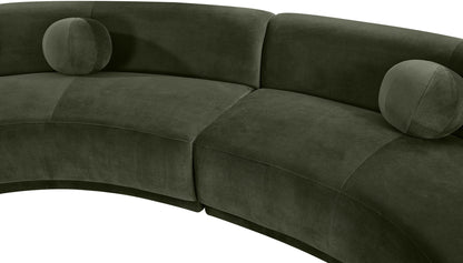Avra - 189" Velvet Performance Fabric Upholstered Sectional