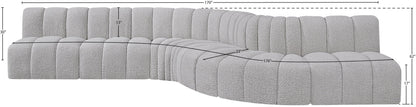 Arc - Boucle Fabric 7 Piece Modular Sofa