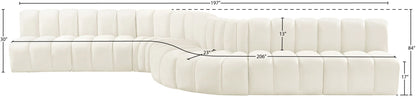 Arc - Velvet 8 Piece Curved Modular Sofa