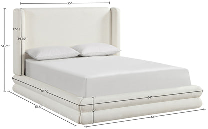 Chandra - Linen Textured Fabric Upholstered Bed