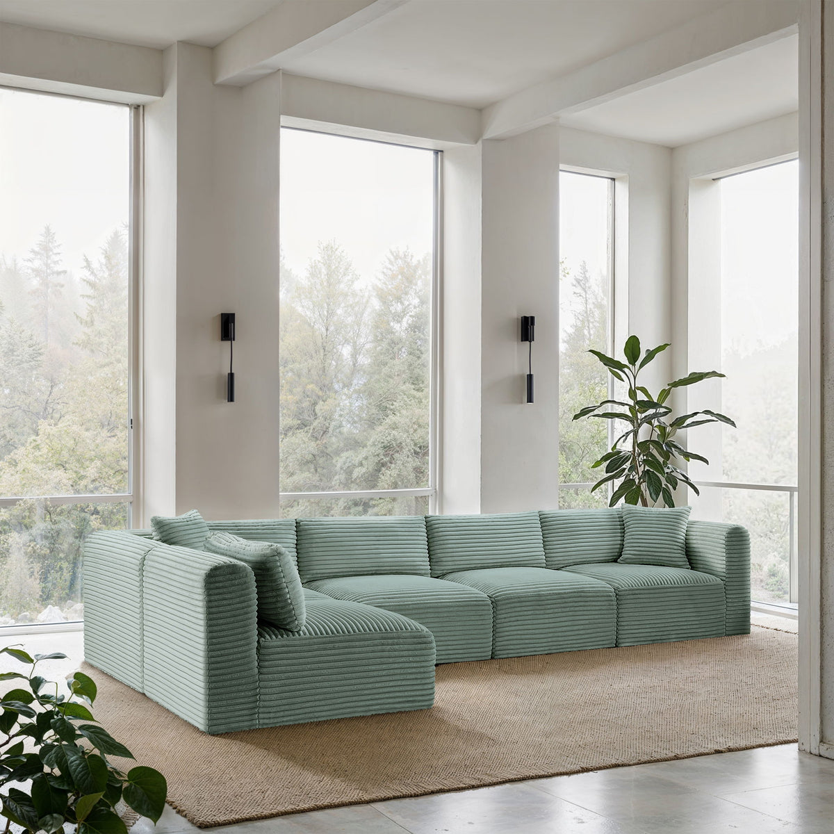 Shaggy - 5 Piece Modular Sectional