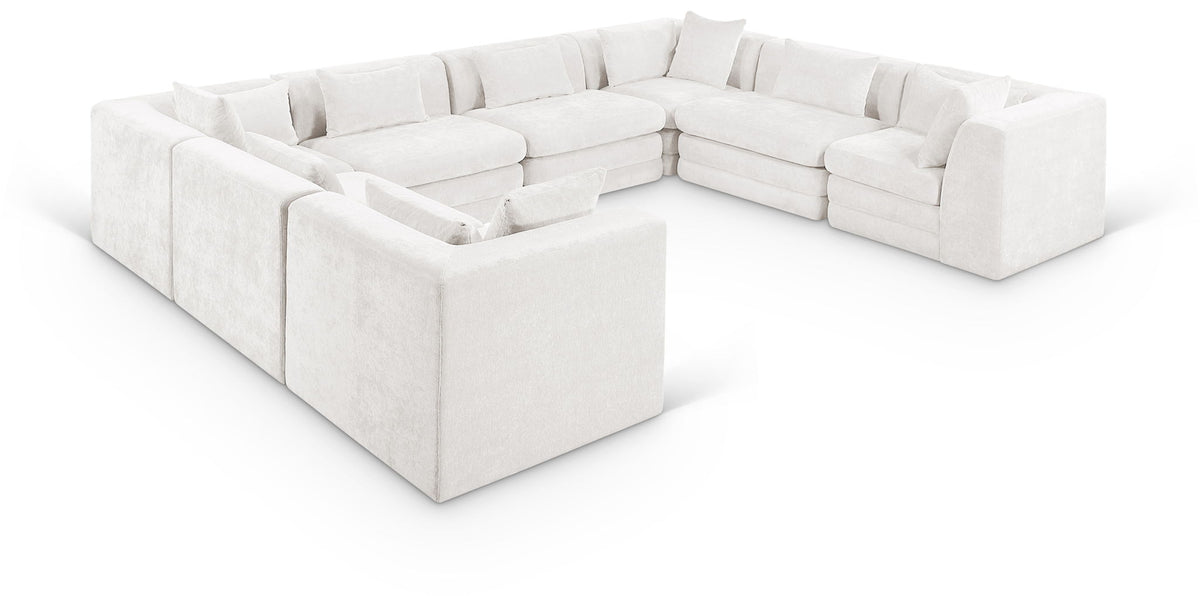 Stellar - 8 Piece Chenille Fabric Upholstered Modular Sectional