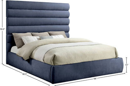 Adam - Chenille Fabric Bed With 70.5" Headboard