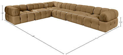 Orin - L-Shaped Velvet 6 Piece Modular Sectional