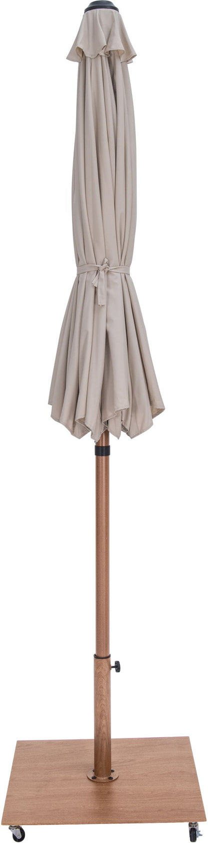 Fiji - Aluminum Patio Umbrella With Square Teak Base