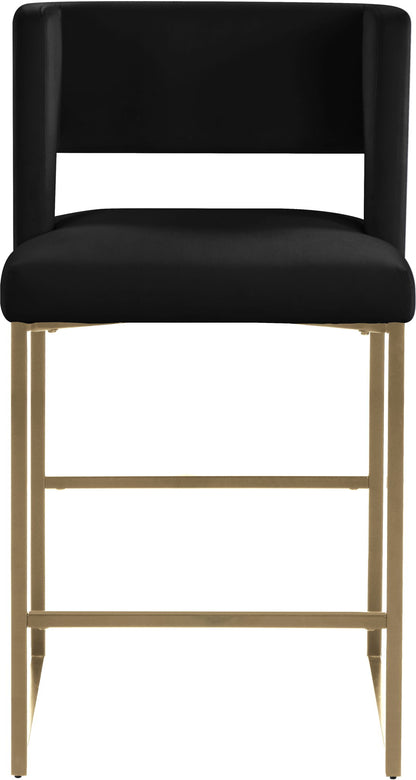 Caleb - Counter Stool with Gold Legs (Set of 2)