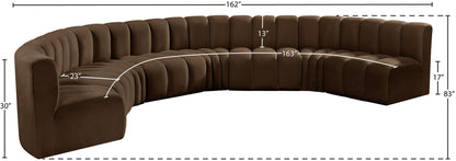 Arc - Velvet 8 Piece U-Shaped Modular Sofa